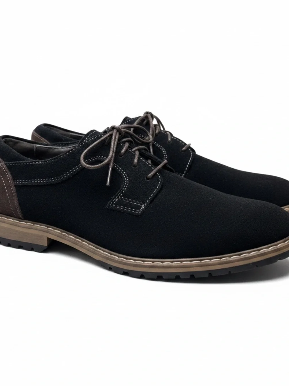 AM Shoe Company Black Suede Derby Casual Shoes Men’s EU 40 US 7